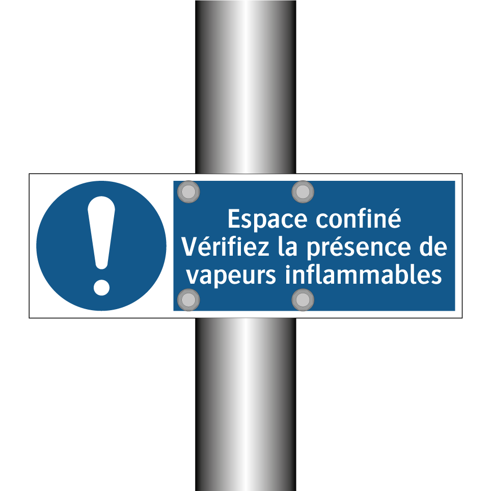 Espace confiné Vérifiez la présence de vapeurs inflammables