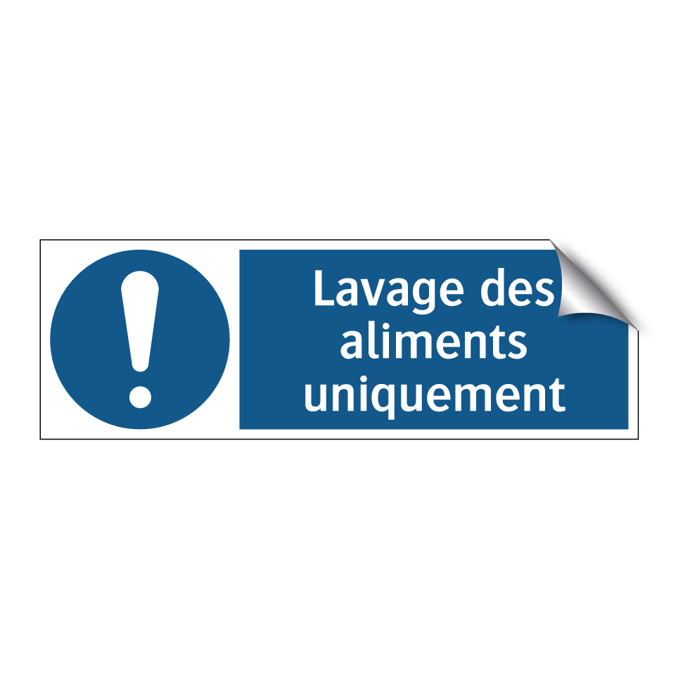 Lavage des aliments uniquement