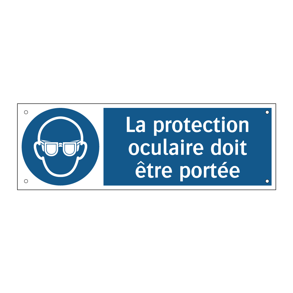 La protection oculaire doit être portée