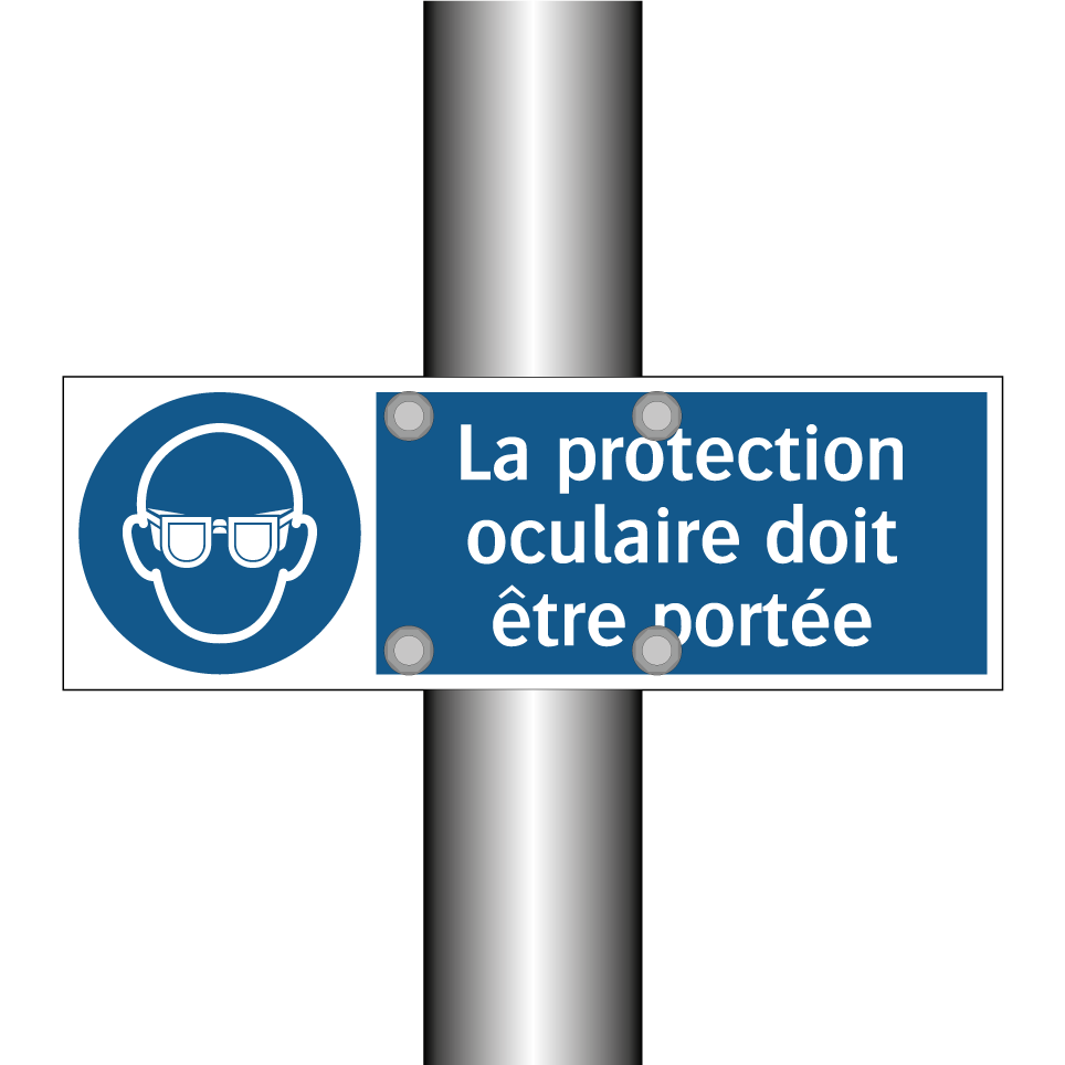 La protection oculaire doit être portée