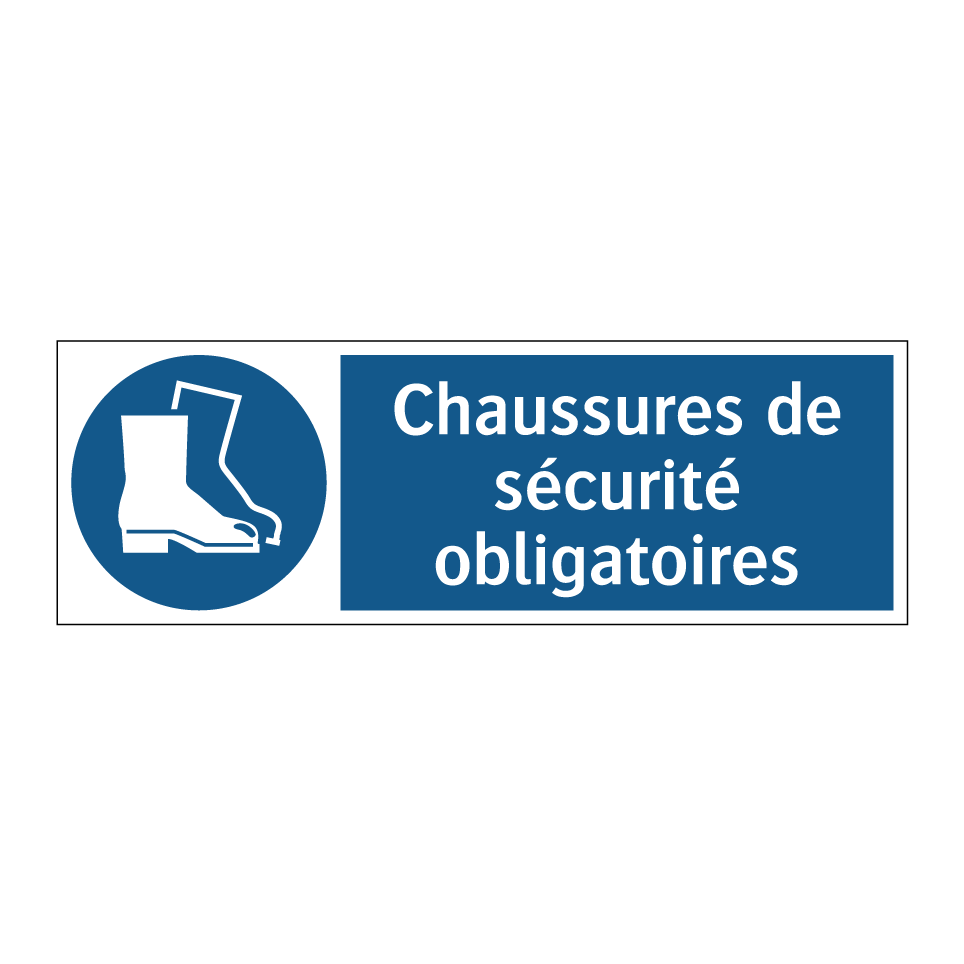 Chaussures de sécurité obligatoires