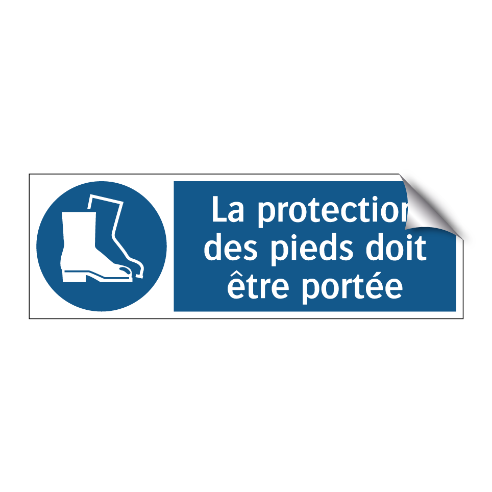 La protection des pieds doit être portée