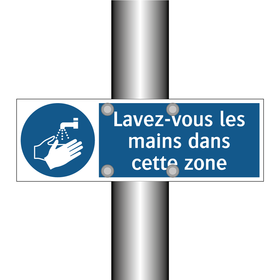 Lavez-vous les mains dans cette zone