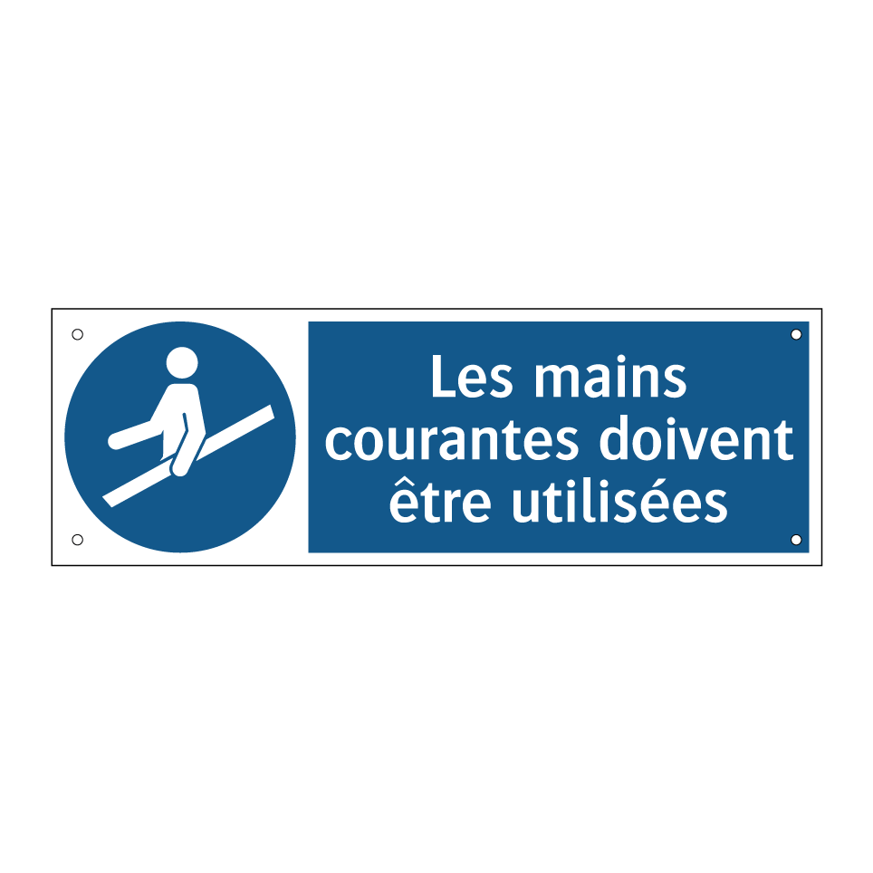 Les mains courantes doivent être utilisées