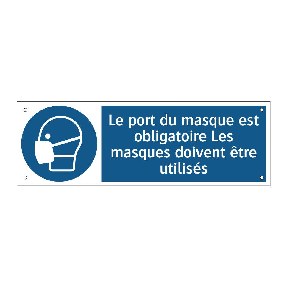Le port du masque est obligatoire Les masques doivent être utilisés