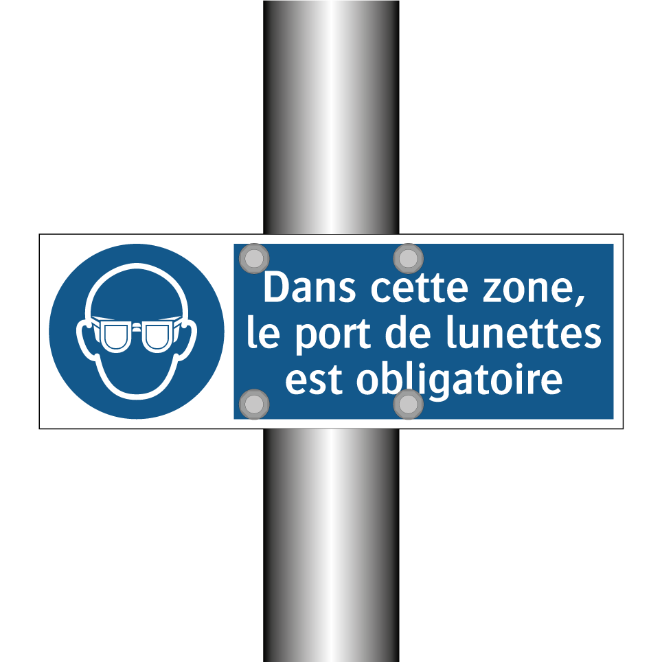 Dans cette zone, le port de lunettes est obligatoire