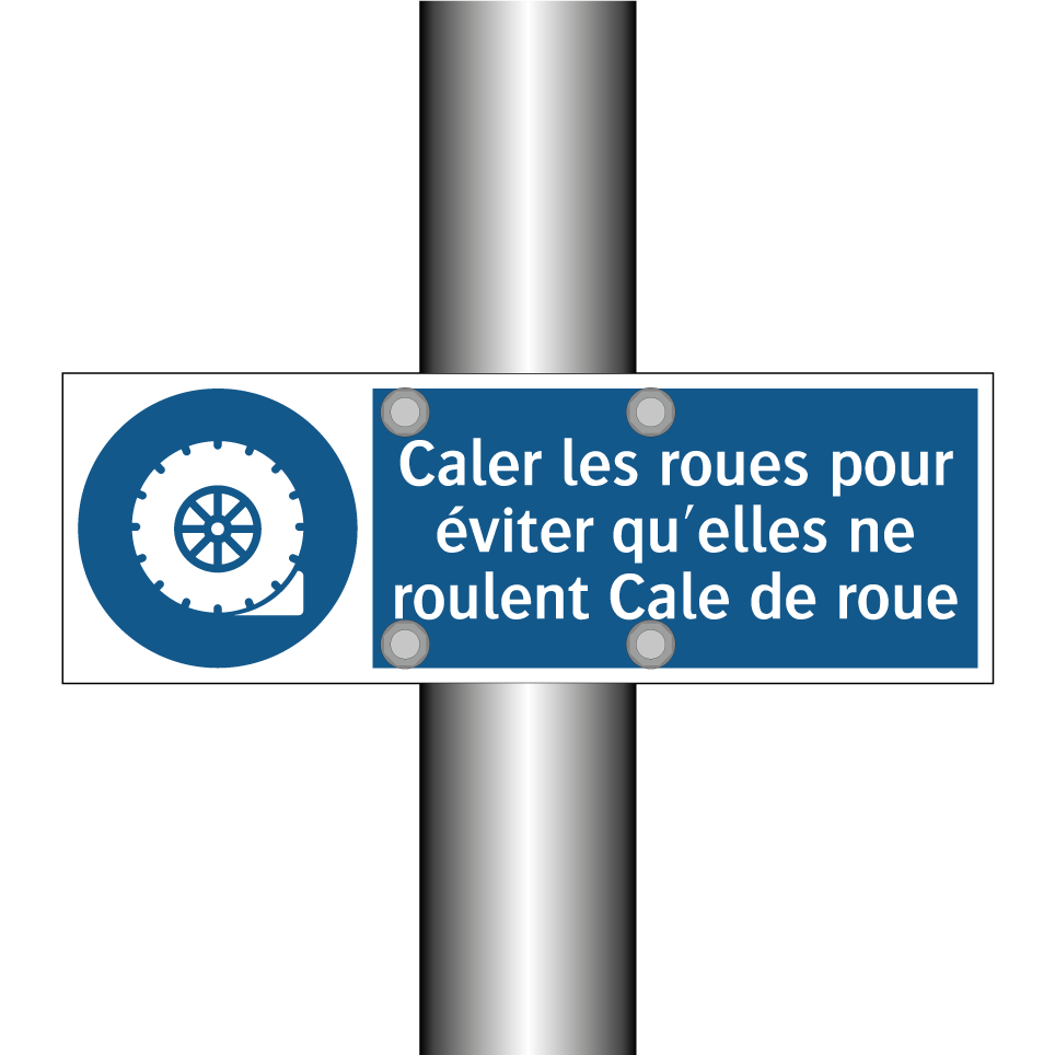 Caler les roues pour éviter qu'elles ne roulent Cale de roue