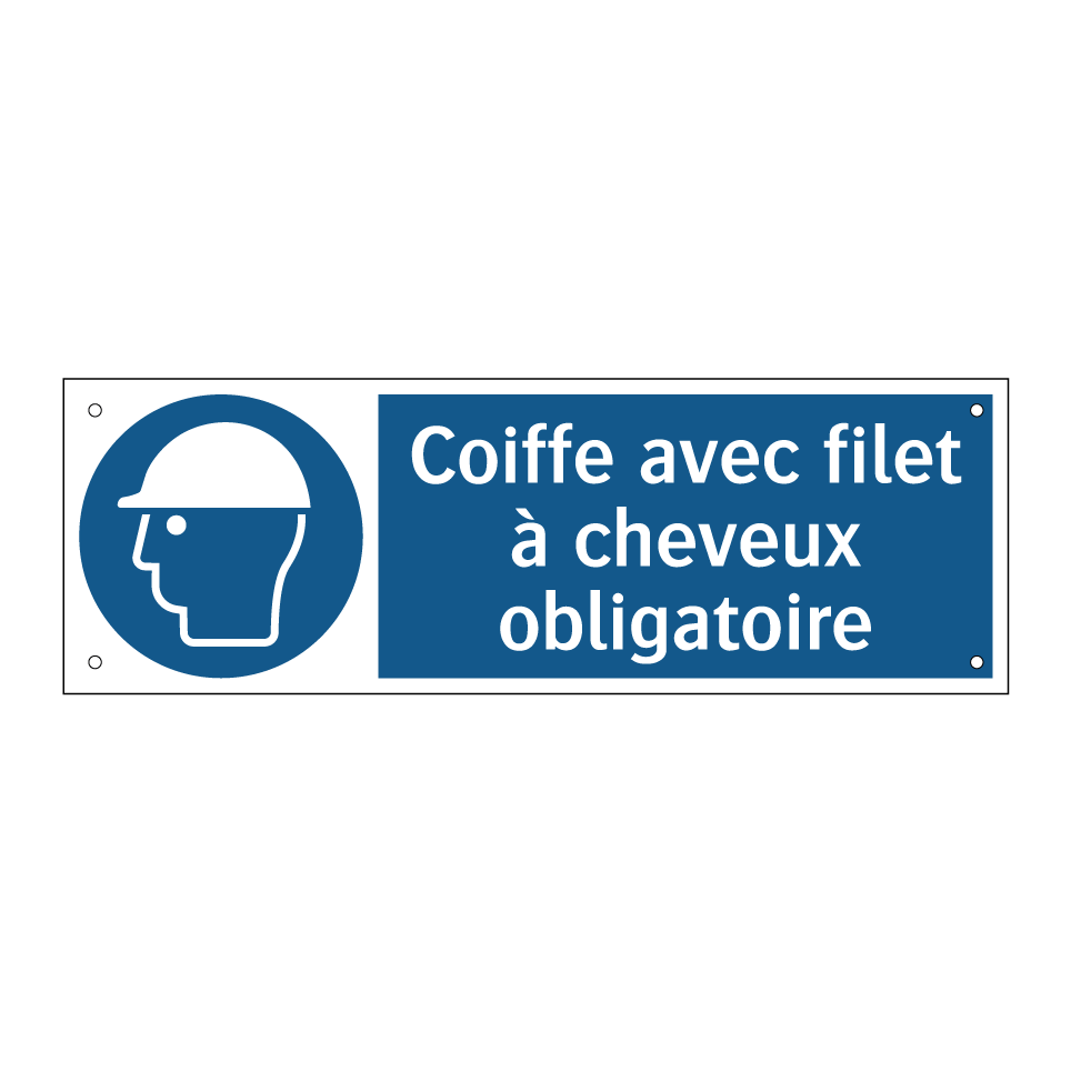 Coiffe avec filet à cheveux obligatoire