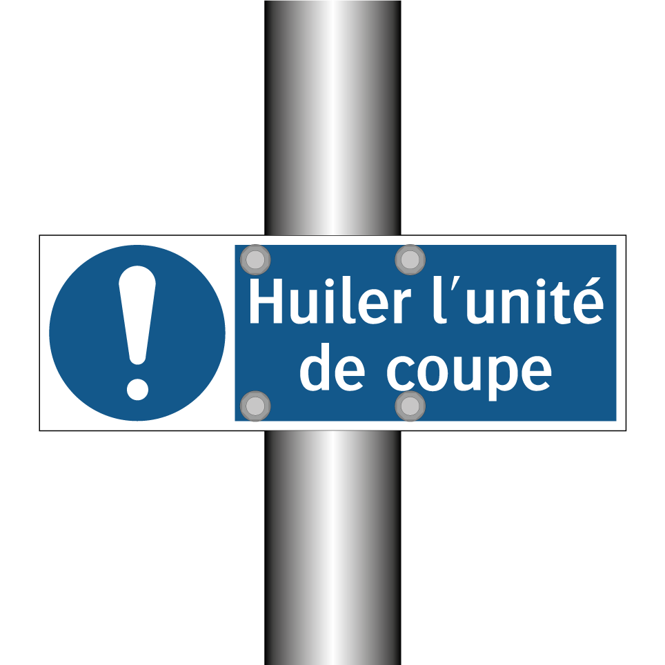 Huiler l'unité de coupe