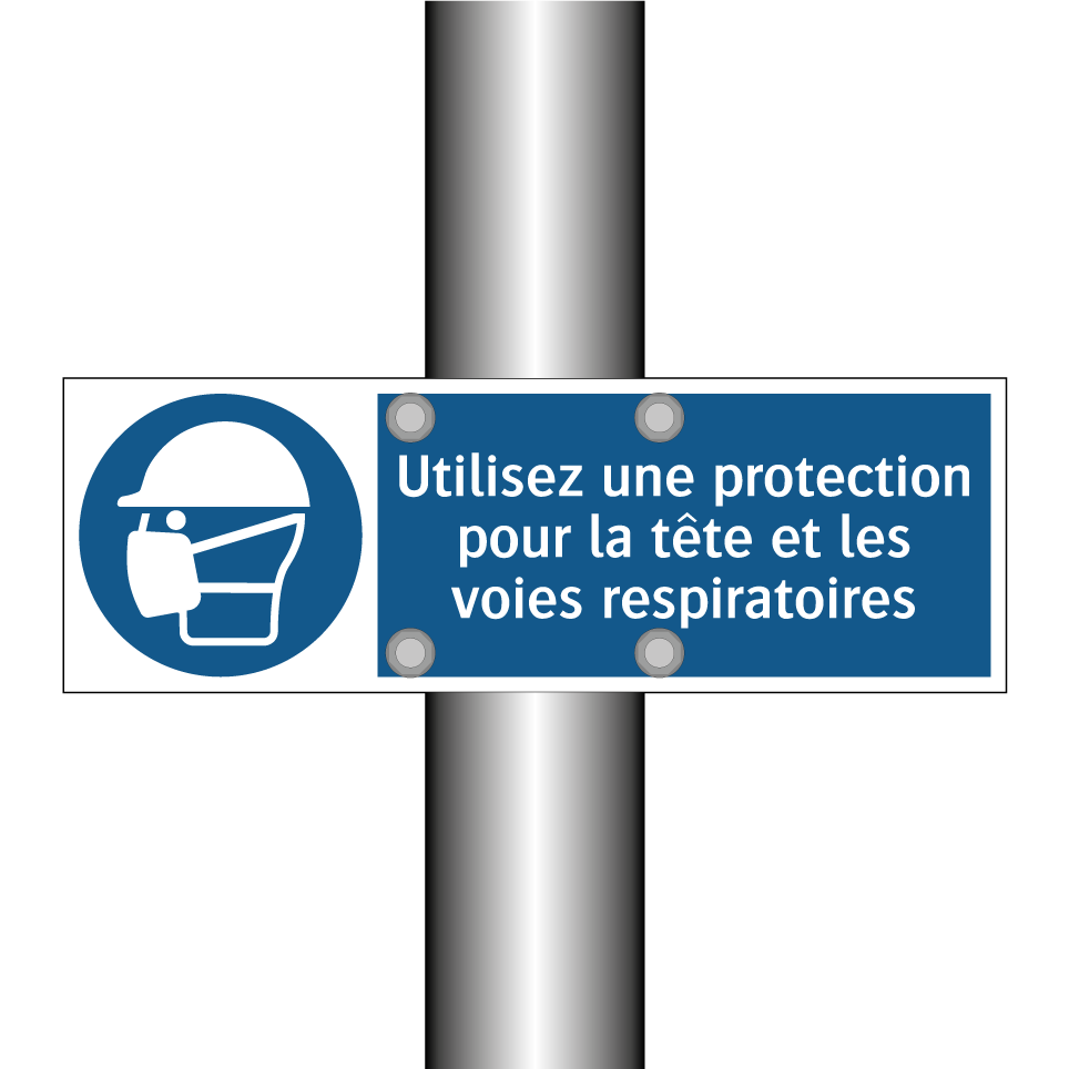Utilisez une protection pour la tête et les voies respiratoires