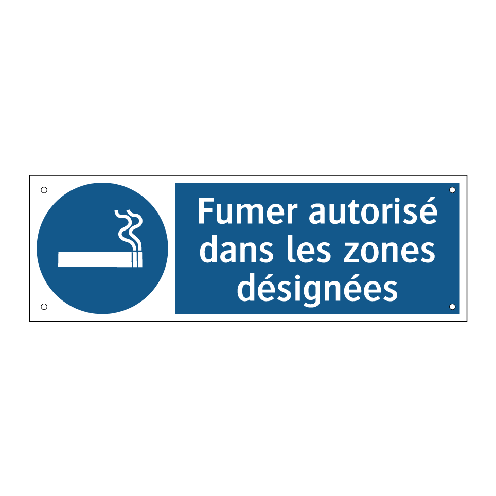 Fumer autorisé dans les zones désignées