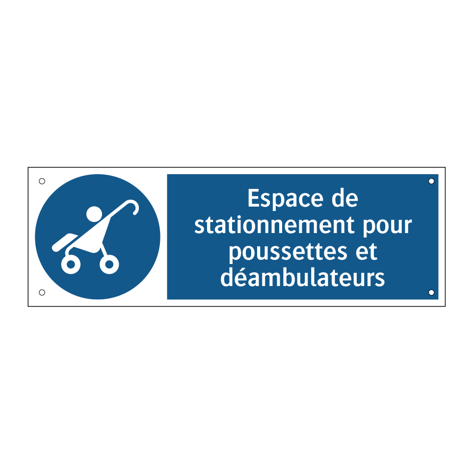 Espace de stationnement pour poussettes et déambulateurs