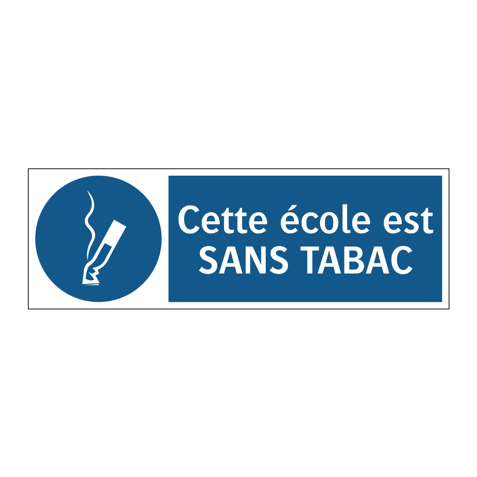 Cette école est SANS TABAC