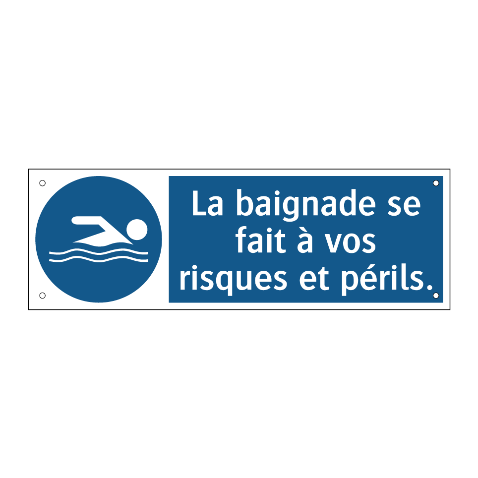 La baignade se fait à vos risques et périls.