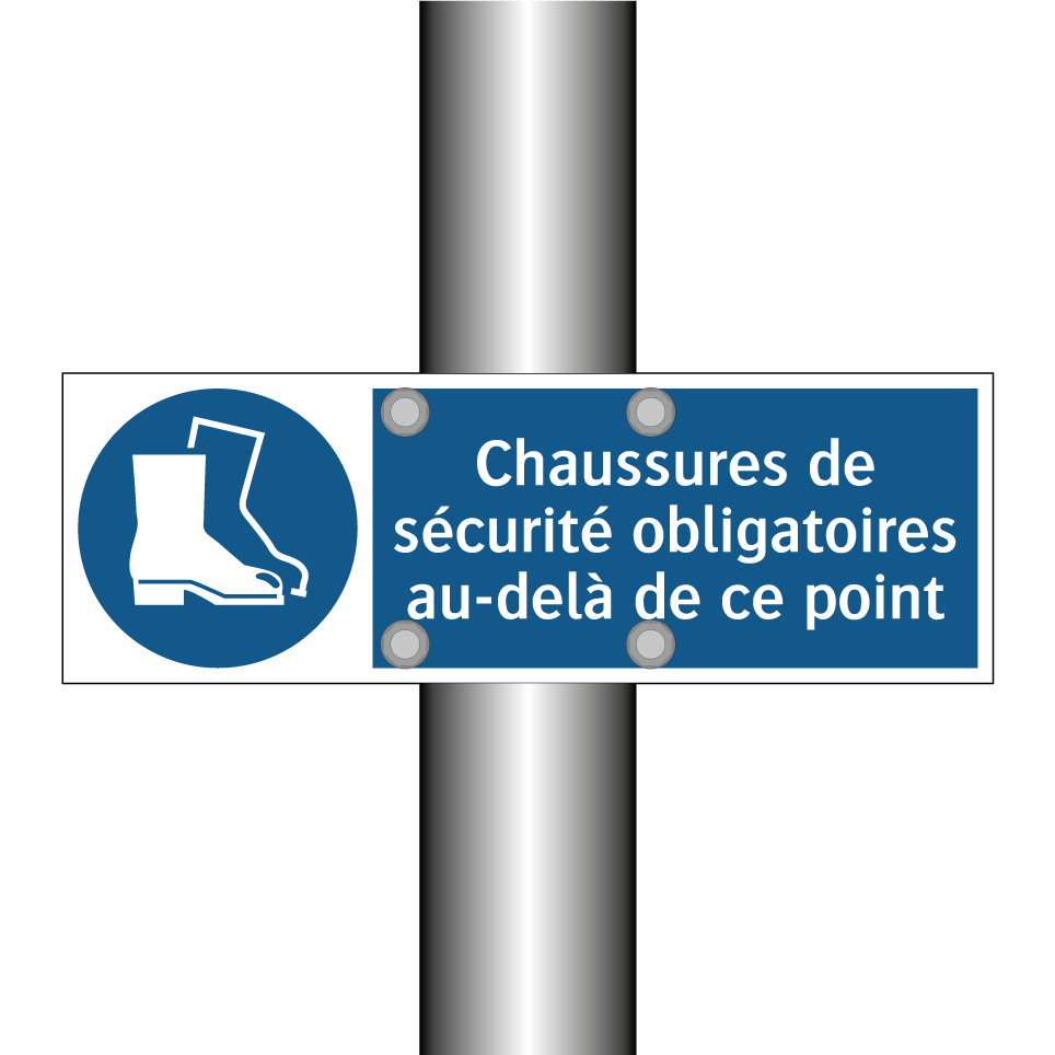 Chaussures de sécurité obligatoires au-delà de ce point