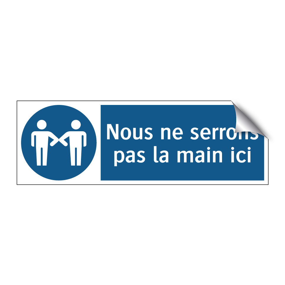 Nous ne serrons pas la main ici