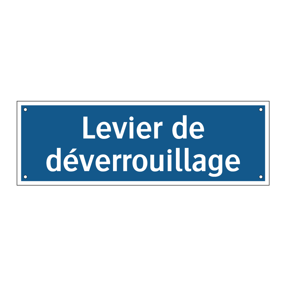 Levier de déverrouillage