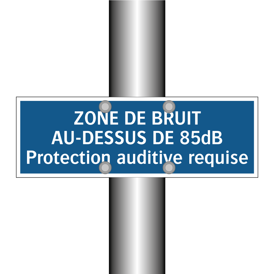 ZONE DE BRUIT AU-DESSUS DE 85dB Protection auditive requise