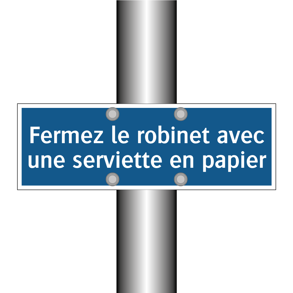Fermez le robinet avec une serviette en papier