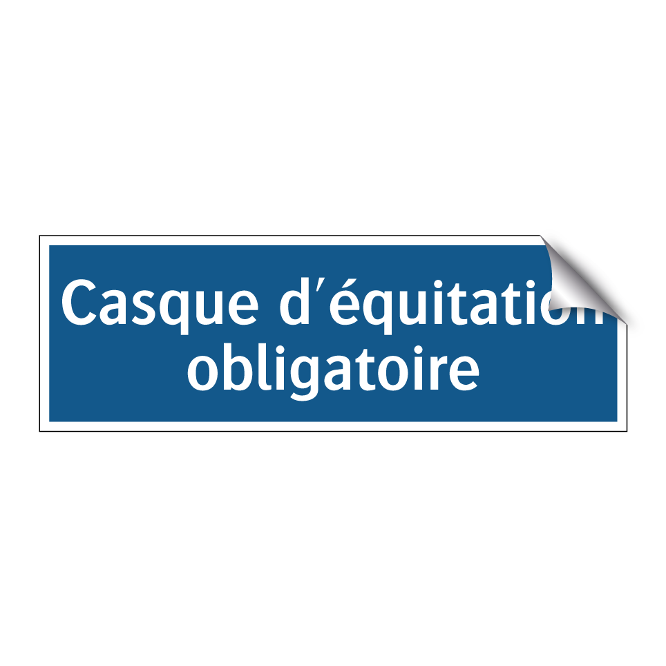 Casque d'équitation obligatoire