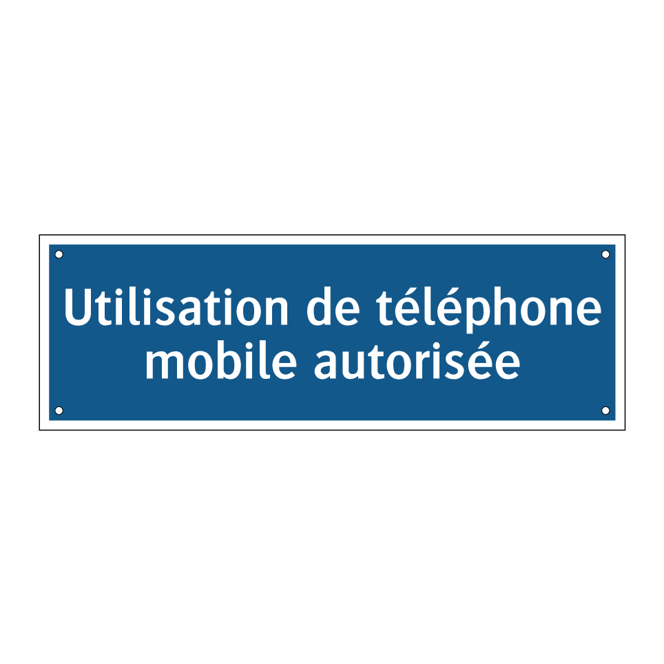 Utilisation de téléphone mobile autorisée