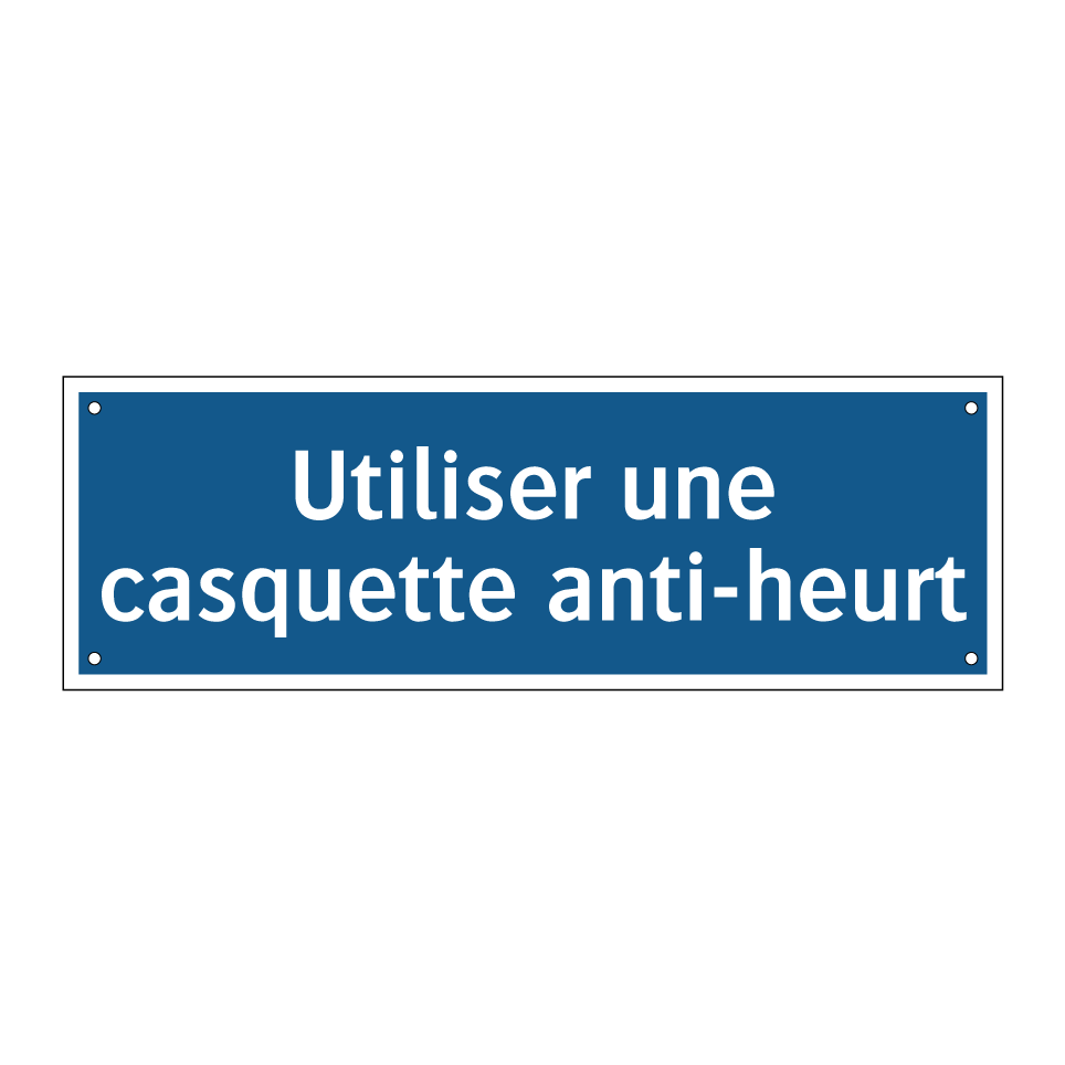 Utiliser une casquette anti-heurt