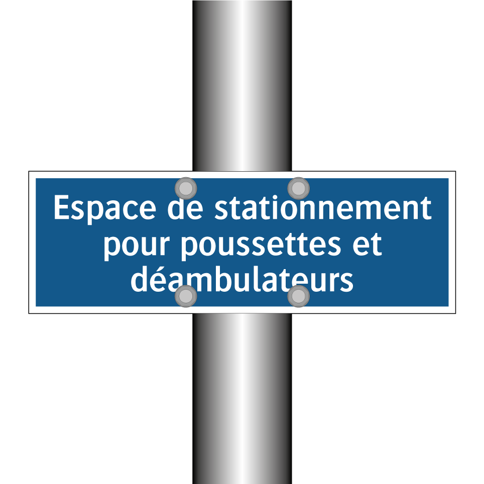 Espace de stationnement pour poussettes et déambulateurs