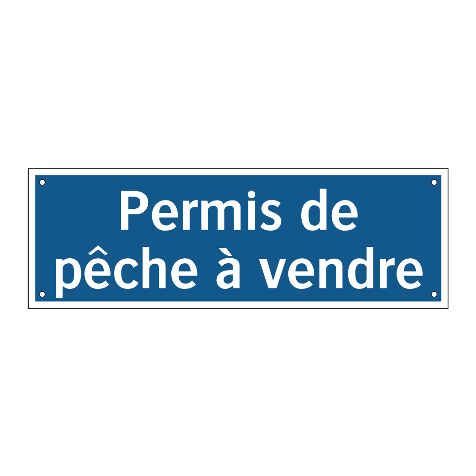 Permis de pêche à vendre