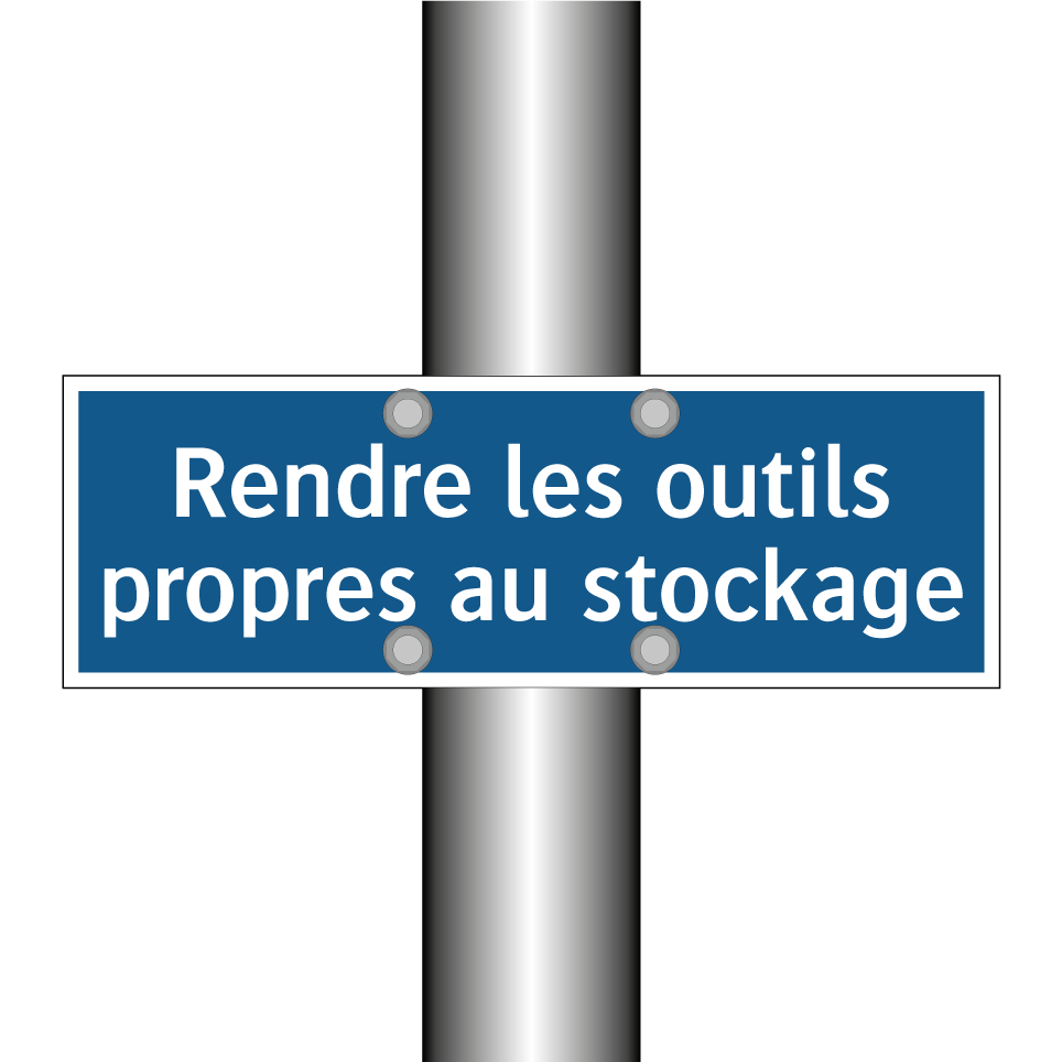 Rendre les outils propres au stockage