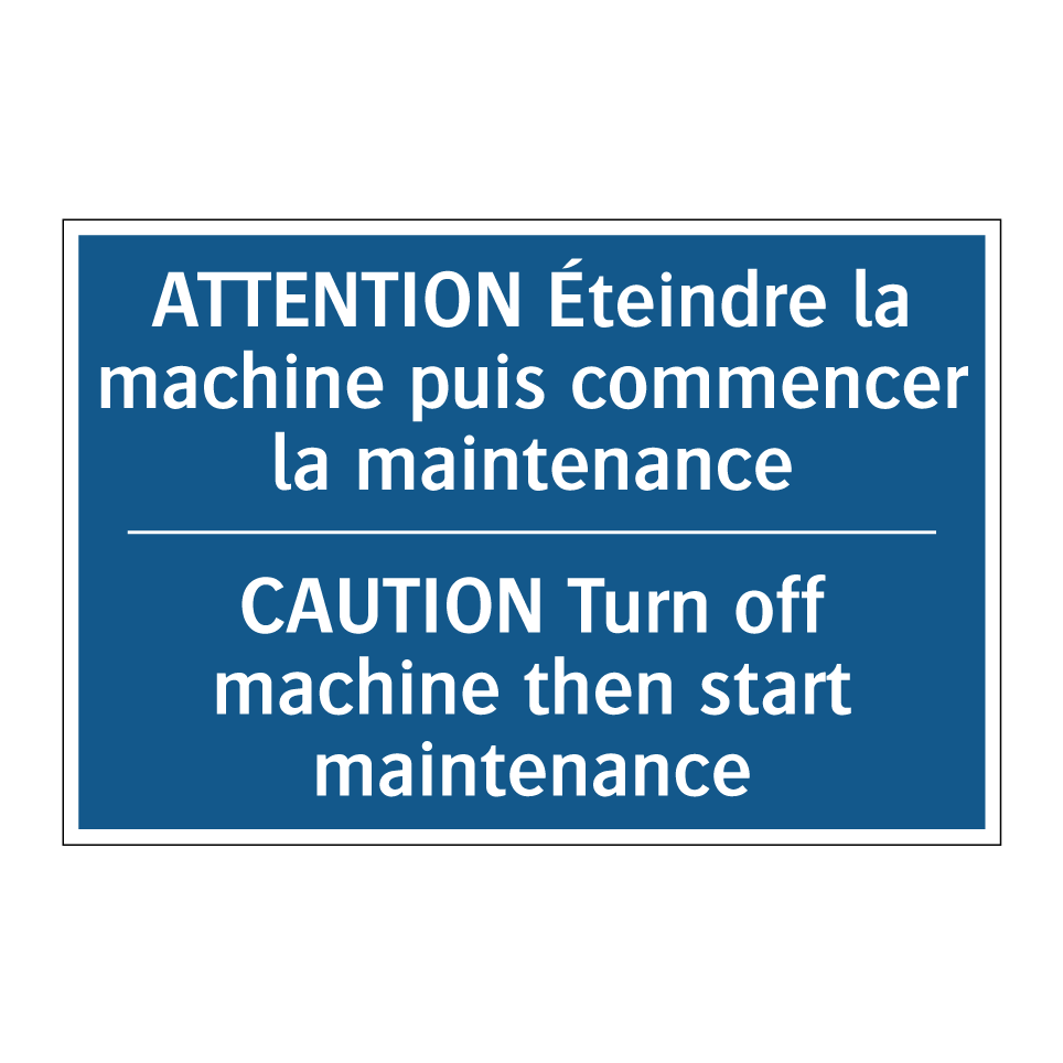 ATTENTION Éteindre la machine /.../ - CAUTION Turn off machine then /.../