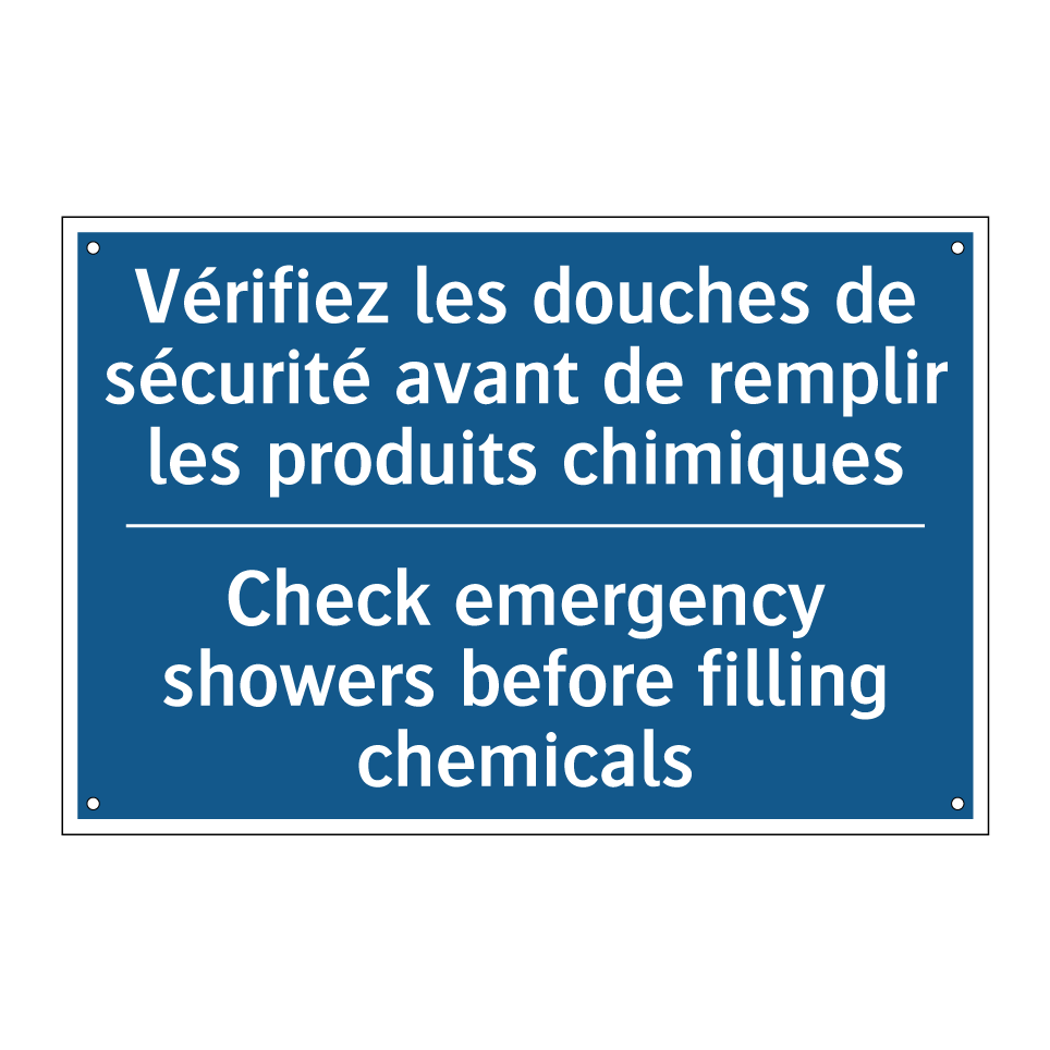 Vérifiez les douches de sécurité /.../ - Check emergency showers before /.../