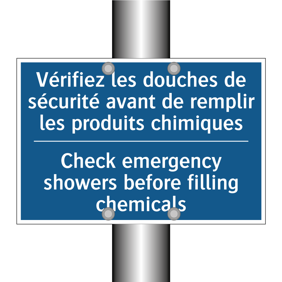 Vérifiez les douches de sécurité /.../ - Check emergency showers before /.../
