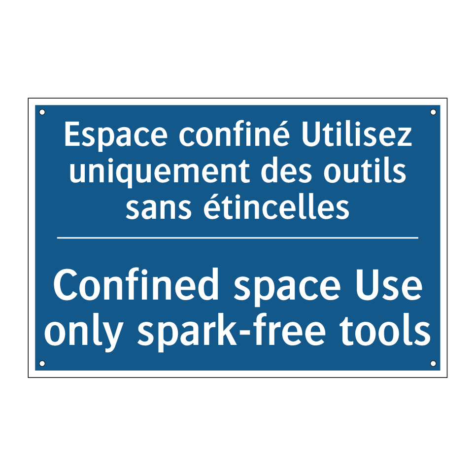Espace confiné Utilisez uniquement /.../ - Confined space Use only spark-free /.../