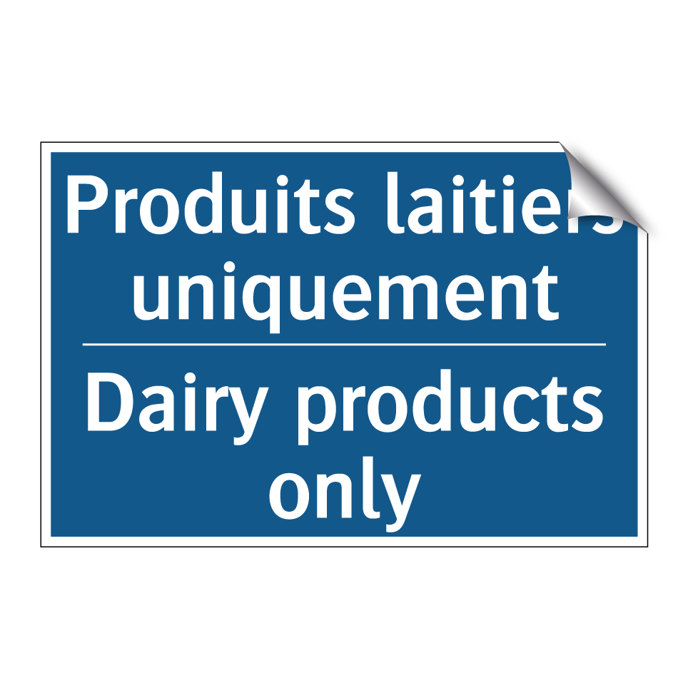 Produits laitiers uniquement - Dairy products only