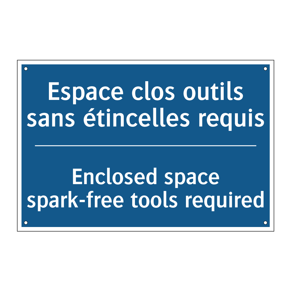 Espace clos outils sans étincelles /.../ - Enclosed space spark-free tools /.../