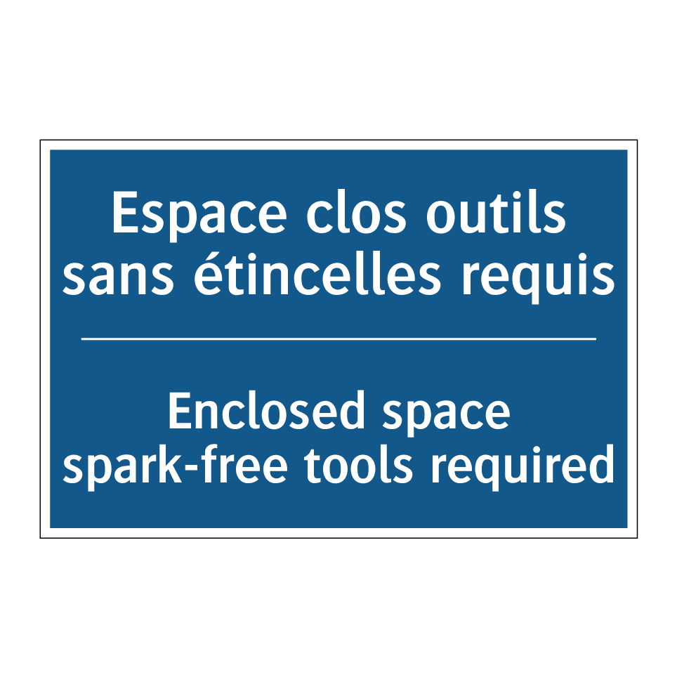 Espace clos outils sans étincelles /.../ - Enclosed space spark-free tools /.../