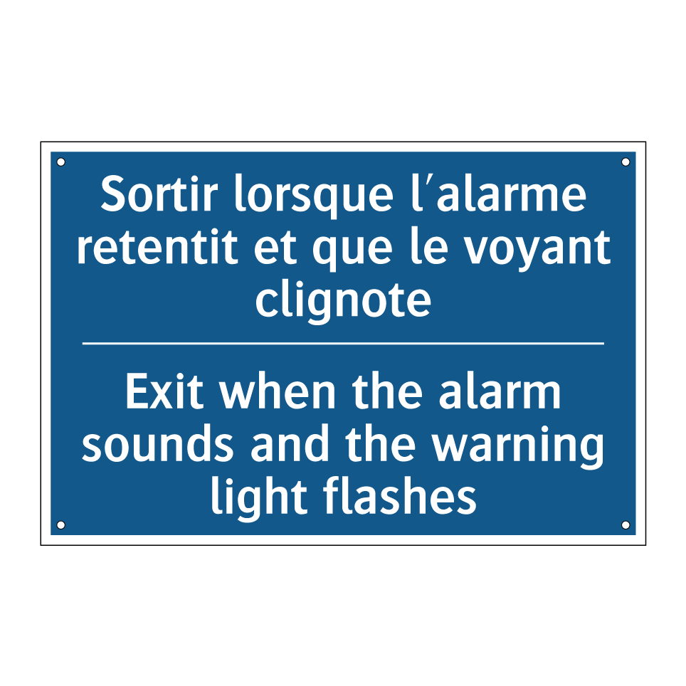 Sortir lorsque l'alarme retentit /.../ - Exit when the alarm sounds and /.../