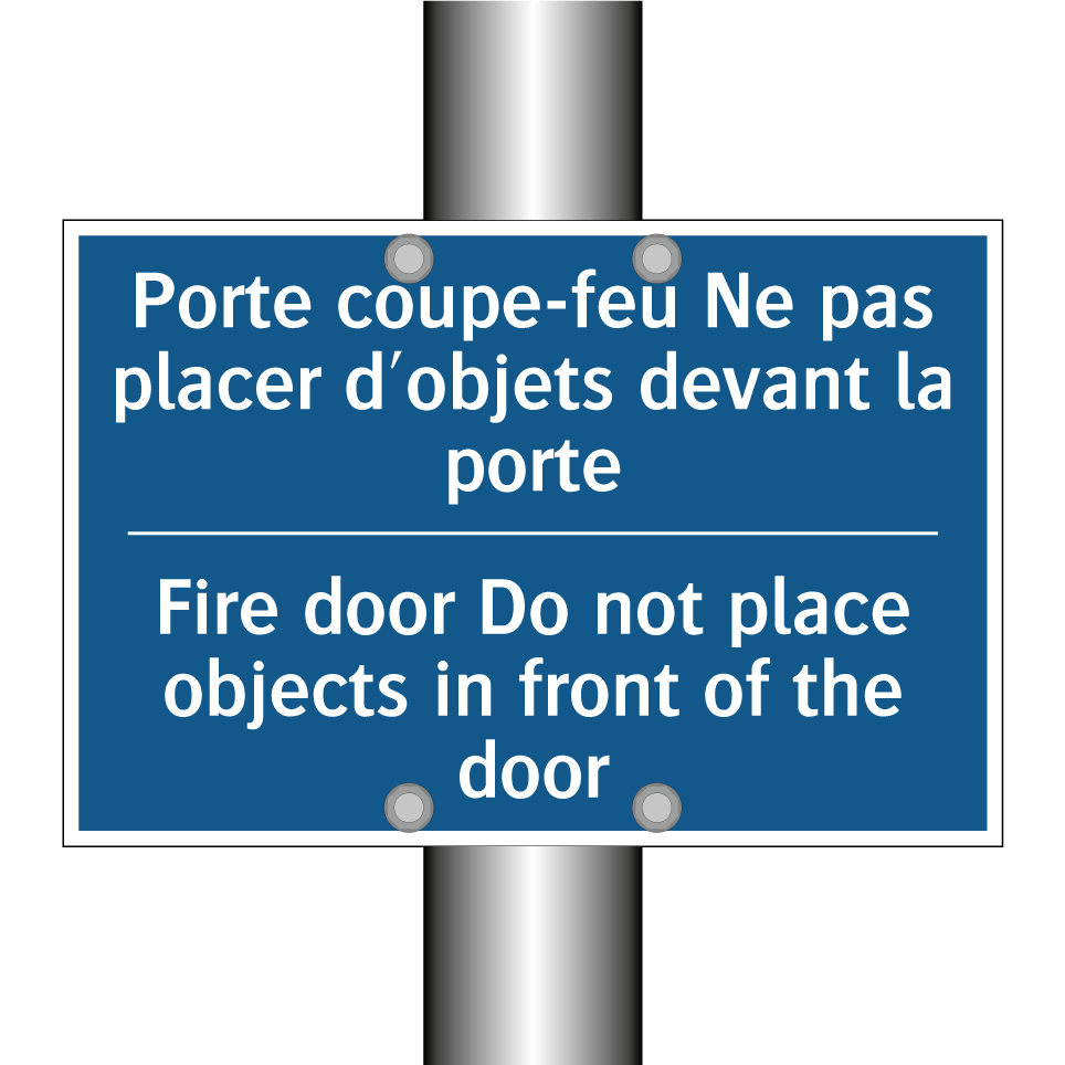 Porte coupe-feu Ne pas placer /.../ - Fire door Do not place objects /.../