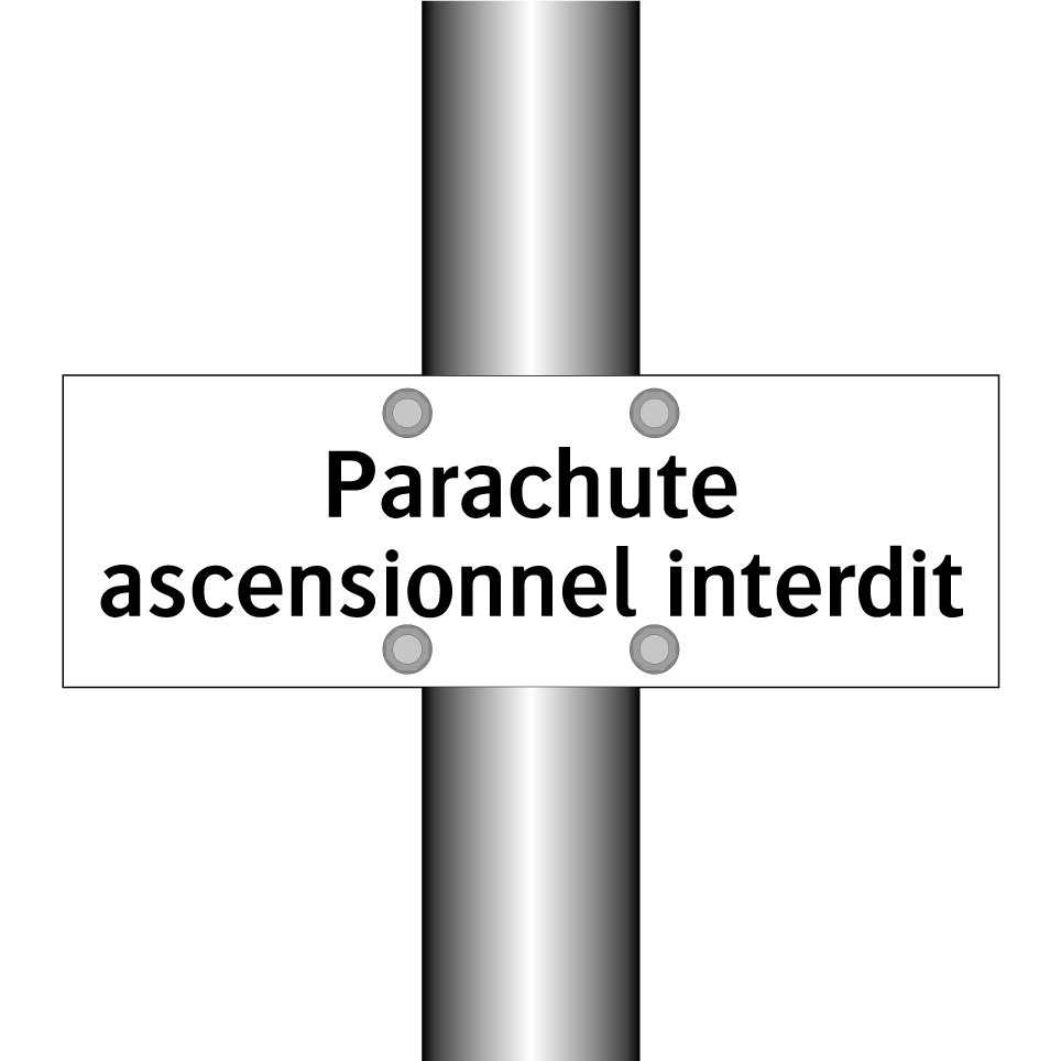 Parachute ascensionnel interdit