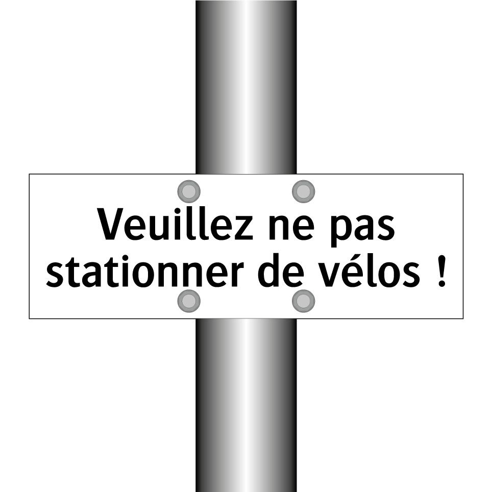 Veuillez ne pas stationner de vélos !