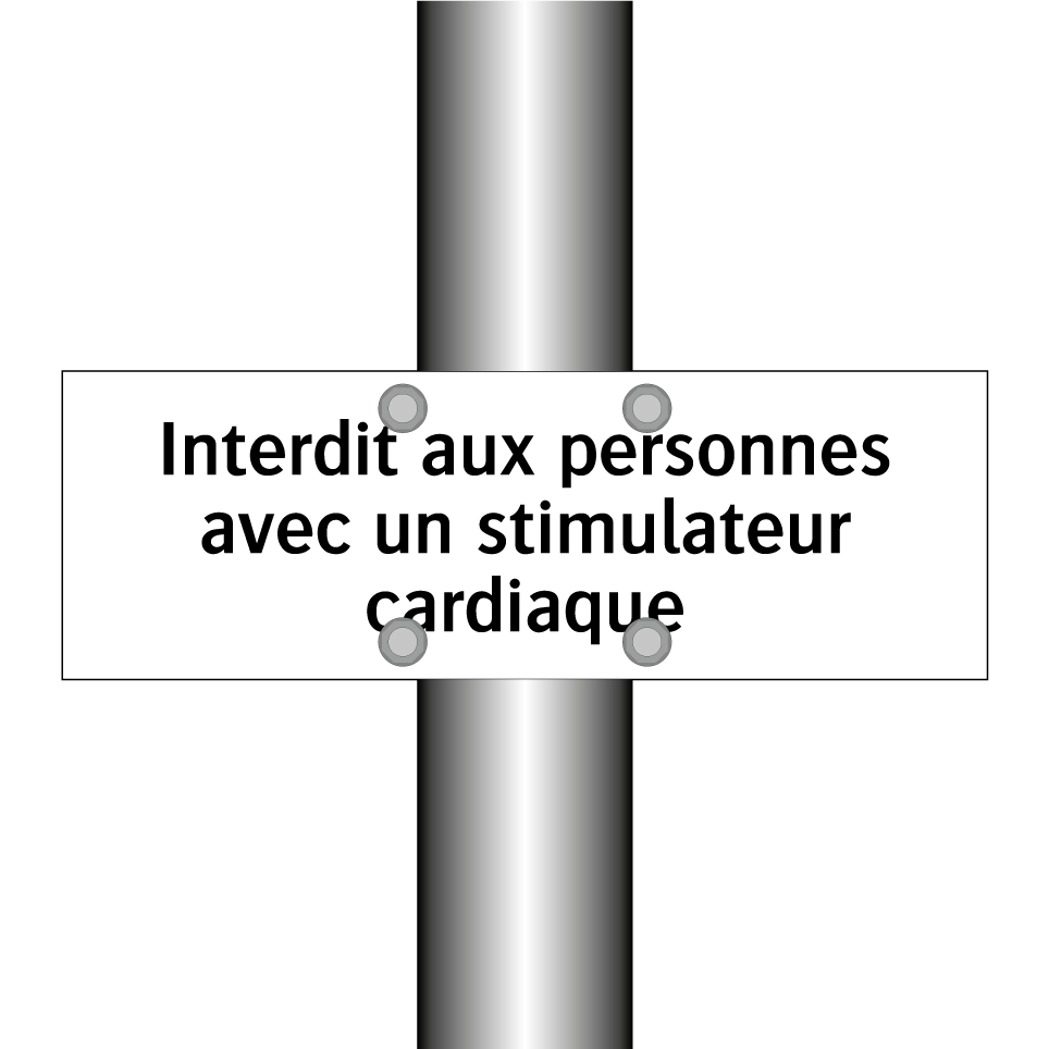 Interdit aux personnes avec un stimulateur cardiaque