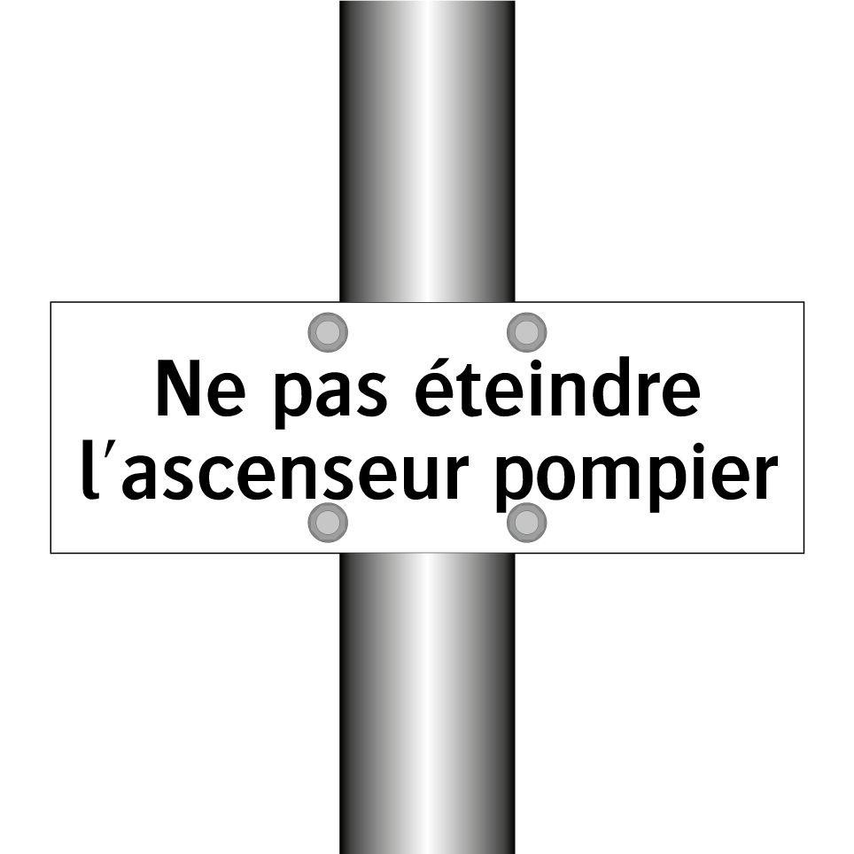 Ne pas éteindre l'ascenseur pompier