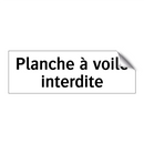 Planche à voile interdite