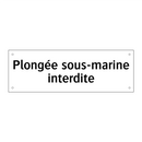 Plongée sous-marine interdite