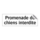 Promenade de chiens interdite