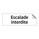 Escalade interdite