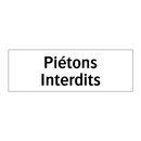Piétons Interdits