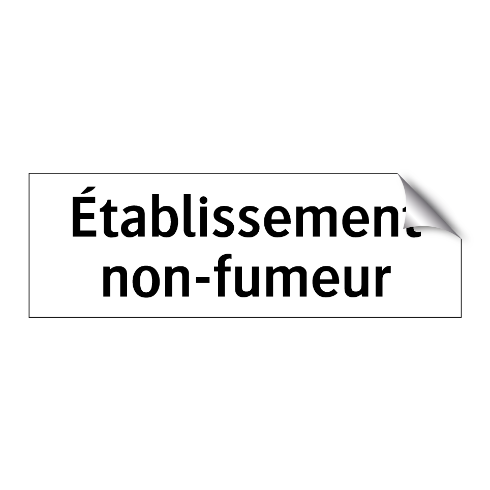 Établissement non-fumeur