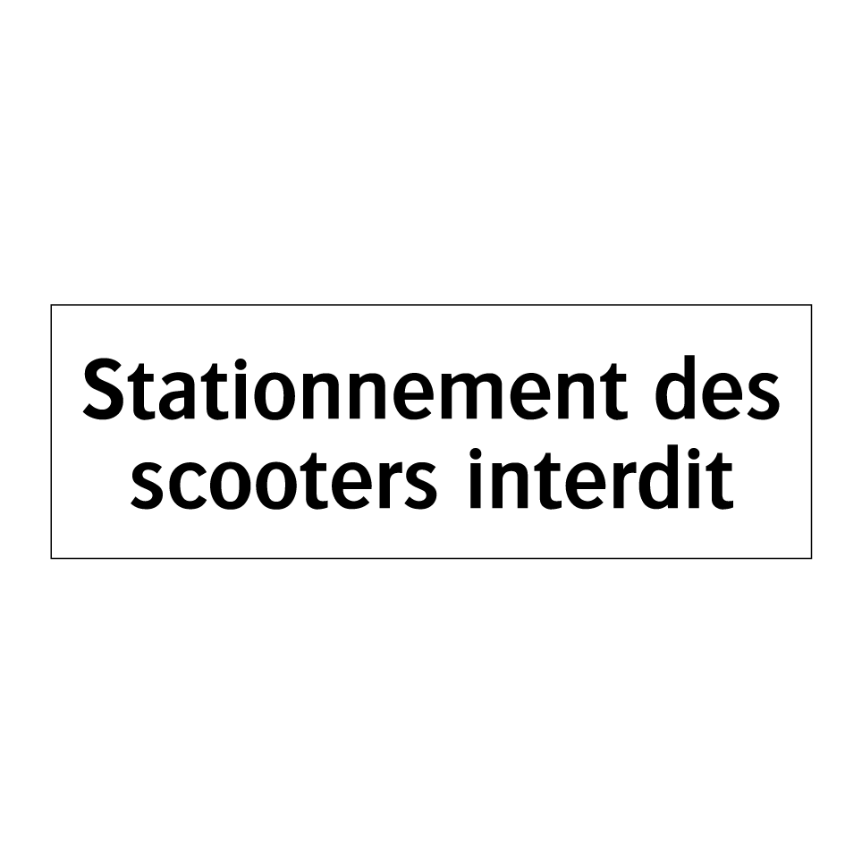 Stationnement des scooters interdit