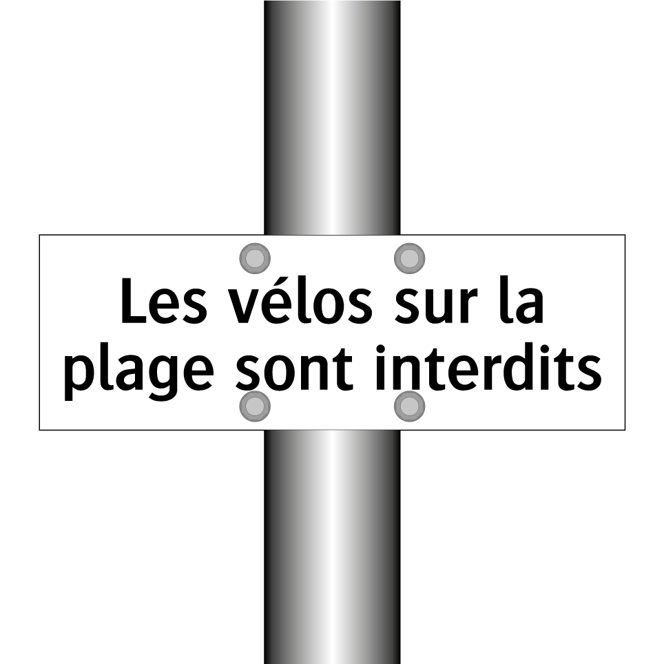 Les vélos sur la plage sont interdits
